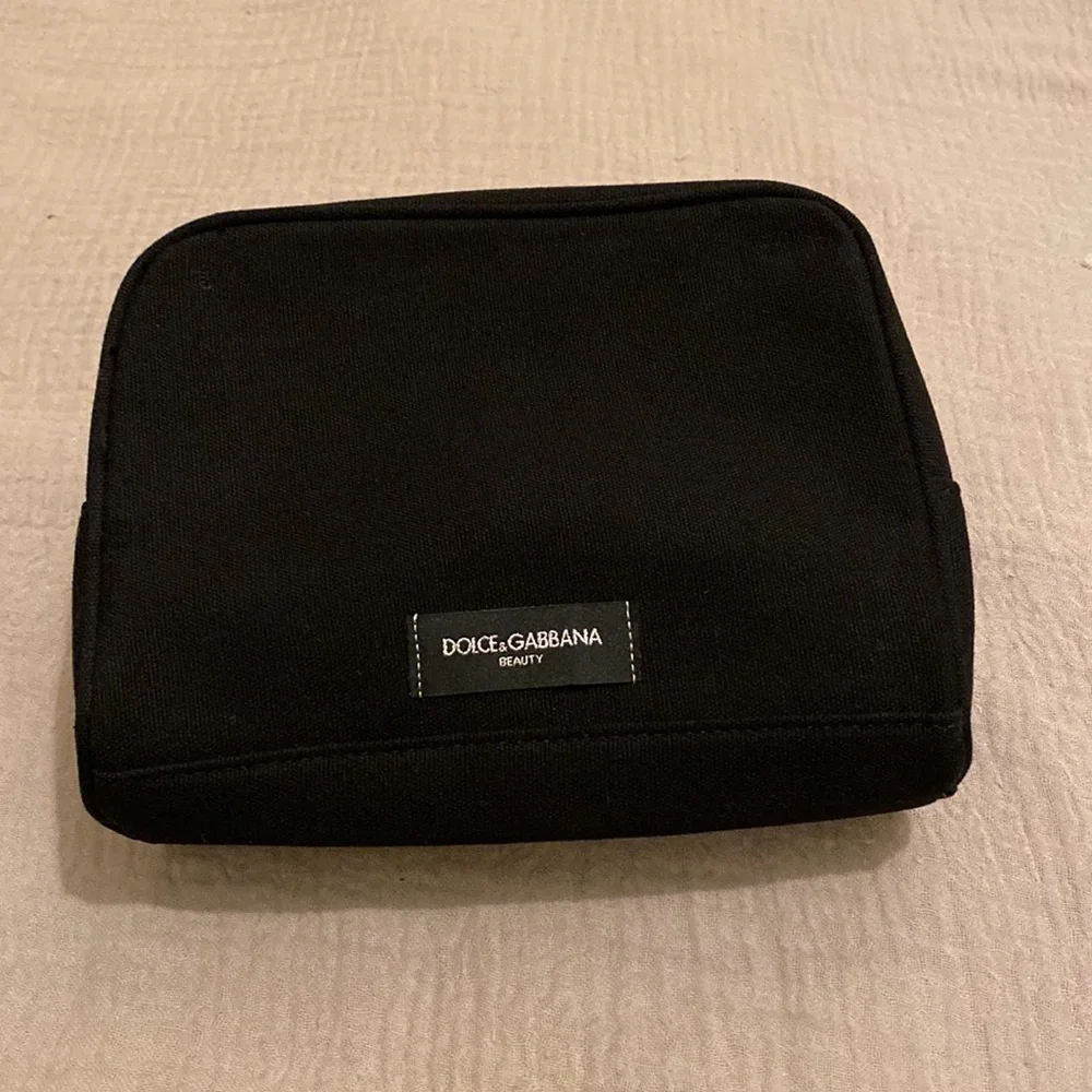 Dolce & Gabbana black cotton cosmetics pouch. New . No tags. Unisex style